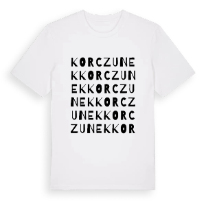 Korczunek ordlek t-shirt – ekologisk bomull t-shirt från Pinshirt