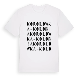Korolówka-Kolonia ordlek t-shirt – ekologisk bomull t-shirt från Pinshirt