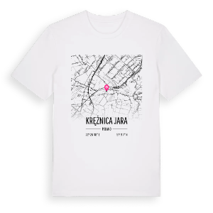 Krężnica Jara karta t-shirt – ekologisk bomull t-shirt från Pinshirt