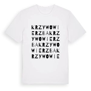 Krzywowierzba ordlek t-shirt – ekologisk bomull t-shirt från Pinshirt