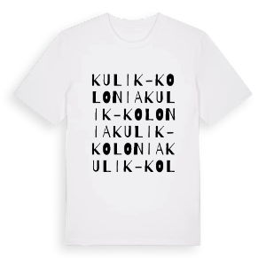 Kulik-Kolonia ordlek t-shirt – ekologisk bomull t-shirt från Pinshirt