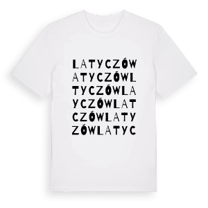 Latyczów ordlek t-shirt – ekologisk bomull t-shirt från Pinshirt