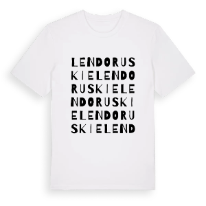 Lendo Ruskie ordlek t-shirt – ekologisk bomull t-shirt från Pinshirt