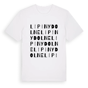 Lipiny Dolne ordlek t-shirt – ekologisk bomull t-shirt från Pinshirt