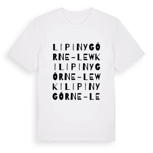 Lipiny Górne-Lewki ordlek t-shirt – ekologisk bomull t-shirt från Pinshirt