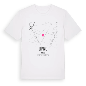 Lipno karta t-shirt – ekologisk bomull t-shirt från Pinshirt