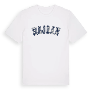 Majdan college t-shirt – ekologisk bomull t-shirt från Pinshirt