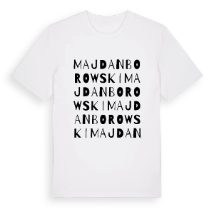 Majdan Borowski ordlek t-shirt – ekologisk bomull t-shirt från Pinshirt
