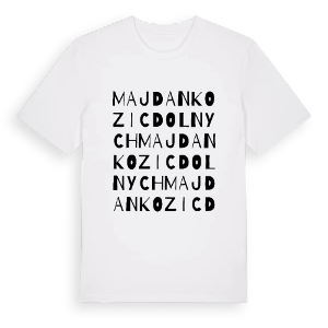 Majdan Kozic Dolnych ordlek t-shirt – ekologisk bomull t-shirt från Pinshirt