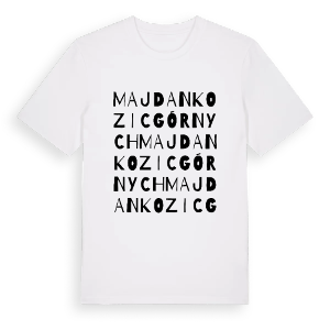 Majdan Kozic Górnych ordlek t-shirt – ekologisk bomull t-shirt från Pinshirt