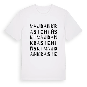 Majdan Krasieniński ordlek t-shirt – ekologisk bomull t-shirt från Pinshirt