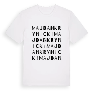 Majdan Krynicki ordlek t-shirt – ekologisk bomull t-shirt från Pinshirt