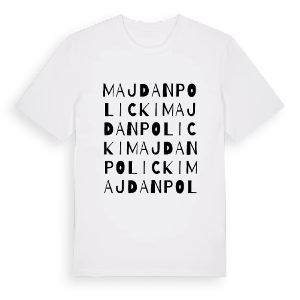 Majdan Policki ordlek t-shirt – ekologisk bomull t-shirt från Pinshirt
