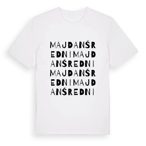 Majdan Średni ordlek t-shirt – ekologisk bomull t-shirt från Pinshirt