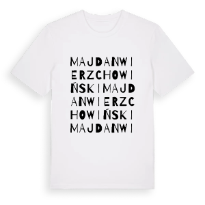 Majdan Wierzchowiński ordlek t-shirt – ekologisk bomull t-shirt från Pinshirt