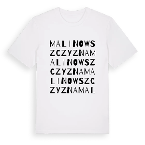 Malinowszczyzna ordlek t-shirt – ekologisk bomull t-shirt från Pinshirt