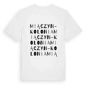 Miączyn-Kolonia ordlek t-shirt – ekologisk bomull t-shirt från Pinshirt