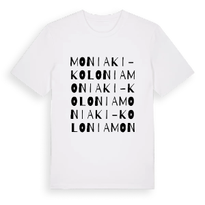 Moniaki-Kolonia ordlek t-shirt – ekologisk bomull t-shirt från Pinshirt