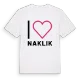 Jag älskar Naklik t-shirt stort tryck