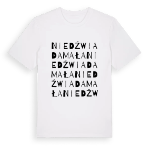 Niedźwiada Mała ordlek t-shirt – ekologisk bomull t-shirt från Pinshirt