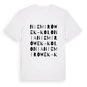 Niemirówek-Kolonia ordlek t-shirt – ekologisk bomull t-shirt från Pinshirt