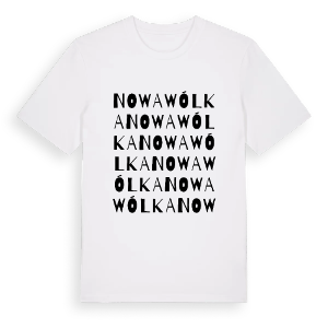 Nowa Wólka ordlek t-shirt – ekologisk bomull t-shirt från Pinshirt
