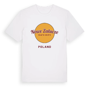 Nowe Załucze cirkel t-shirt – ekologisk bomull t-shirt från Pinshirt
