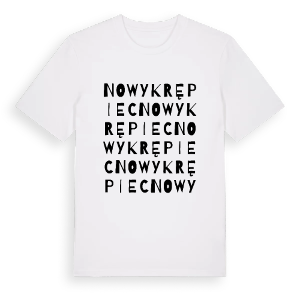 Nowy Krępiec ordlek t-shirt – ekologisk bomull t-shirt från Pinshirt