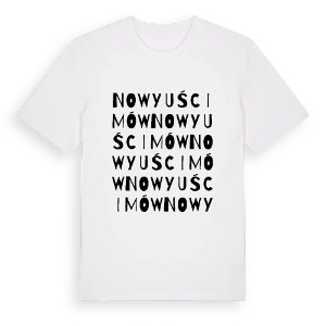 Nowy Uścimów ordlek t-shirt – ekologisk bomull t-shirt från Pinshirt