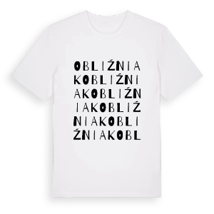 Obliźniak ordlek t-shirt – ekologisk bomull t-shirt från Pinshirt