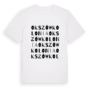 Okszów Kolonia ordlek t-shirt – ekologisk bomull t-shirt från Pinshirt