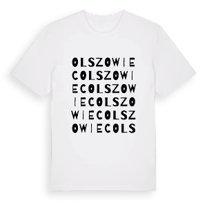 Olszowiec ordlek t-shirt – ekologisk bomull t-shirt från Pinshirt