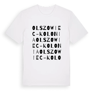 Olszowiec-Kolonia ordlek t-shirt – ekologisk bomull t-shirt från Pinshirt