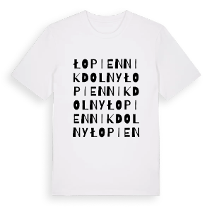 Łopiennik Dolny ordlek t-shirt – ekologisk bomull t-shirt från Pinshirt
