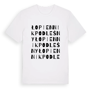 Łopiennik Podleśny ordlek t-shirt – ekologisk bomull t-shirt från Pinshirt