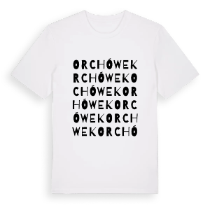 Orchówek ordlek t-shirt – ekologisk bomull t-shirt från Pinshirt
