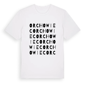 Orchowiec ordlek t-shirt – ekologisk bomull t-shirt från Pinshirt