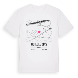 Osiedle ZMS karta t-shirt – ekologisk bomull t-shirt från Pinshirt