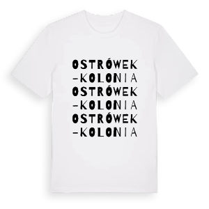 Ostrówek-Kolonia ordlek t-shirt – ekologisk bomull t-shirt från Pinshirt