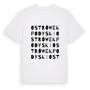 Ostrówek Podyski ordlek t-shirt – ekologisk bomull t-shirt från Pinshirt