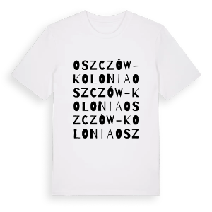 Oszczów-Kolonia ordlek t-shirt – ekologisk bomull t-shirt från Pinshirt
