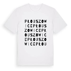 Płouszowice ordlek t-shirt – ekologisk bomull t-shirt från Pinshirt