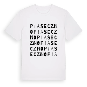 Piaseczno ordlek t-shirt – ekologisk bomull t-shirt från Pinshirt