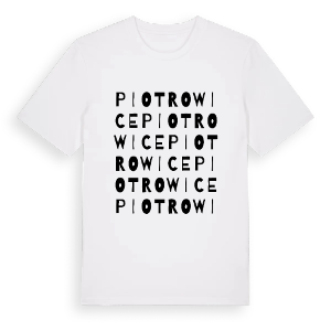 Piotrowice ordlek t-shirt – ekologisk bomull t-shirt från Pinshirt