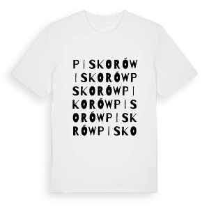 Piskorów ordlek t-shirt – ekologisk bomull t-shirt från Pinshirt