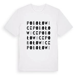 Pobołowice ordlek t-shirt – ekologisk bomull t-shirt från Pinshirt