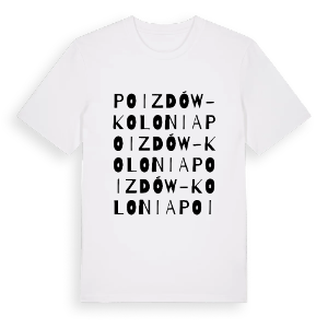 Poizdów-Kolonia ordlek t-shirt – ekologisk bomull t-shirt från Pinshirt
