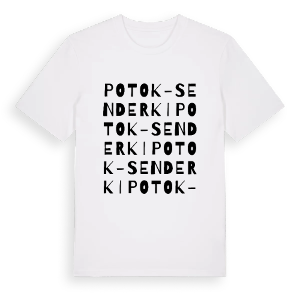 Potok-Senderki ordlek t-shirt – ekologisk bomull t-shirt från Pinshirt