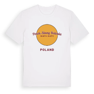Potok-Stany Kolonia cirkel t-shirt – ekologisk bomull t-shirt från Pinshirt
