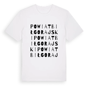 powiat biłgorajski ordlek t-shirt – ekologisk bomull t-shirt från Pinshirt